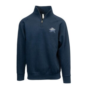 Aggie Bull Navy Crew Sweatshirt 1/4-Zip